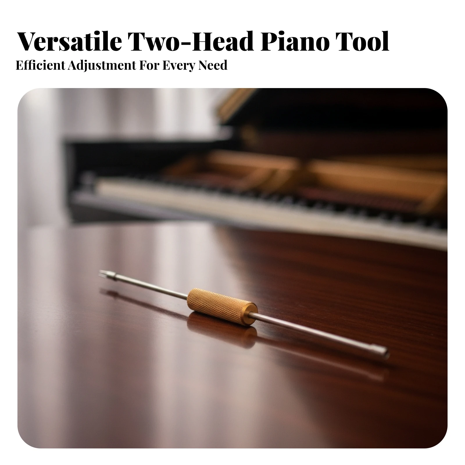 Double-Ended Piano Wrench Hollow Socket Tips Stainless Steel Piano Wrench