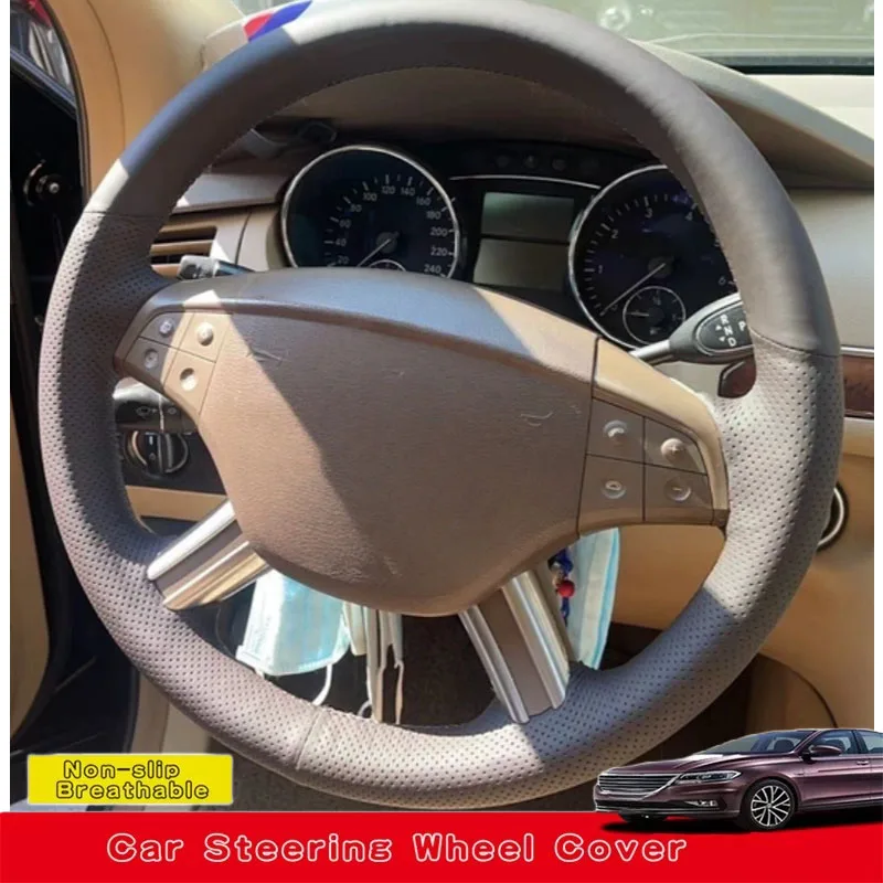 

Custom Hand Sewing Genuine Leather Car Steering Wheel Cover For Mercedes Benz W164 M-Class ML350 ML500 X164 GL-Class GL4