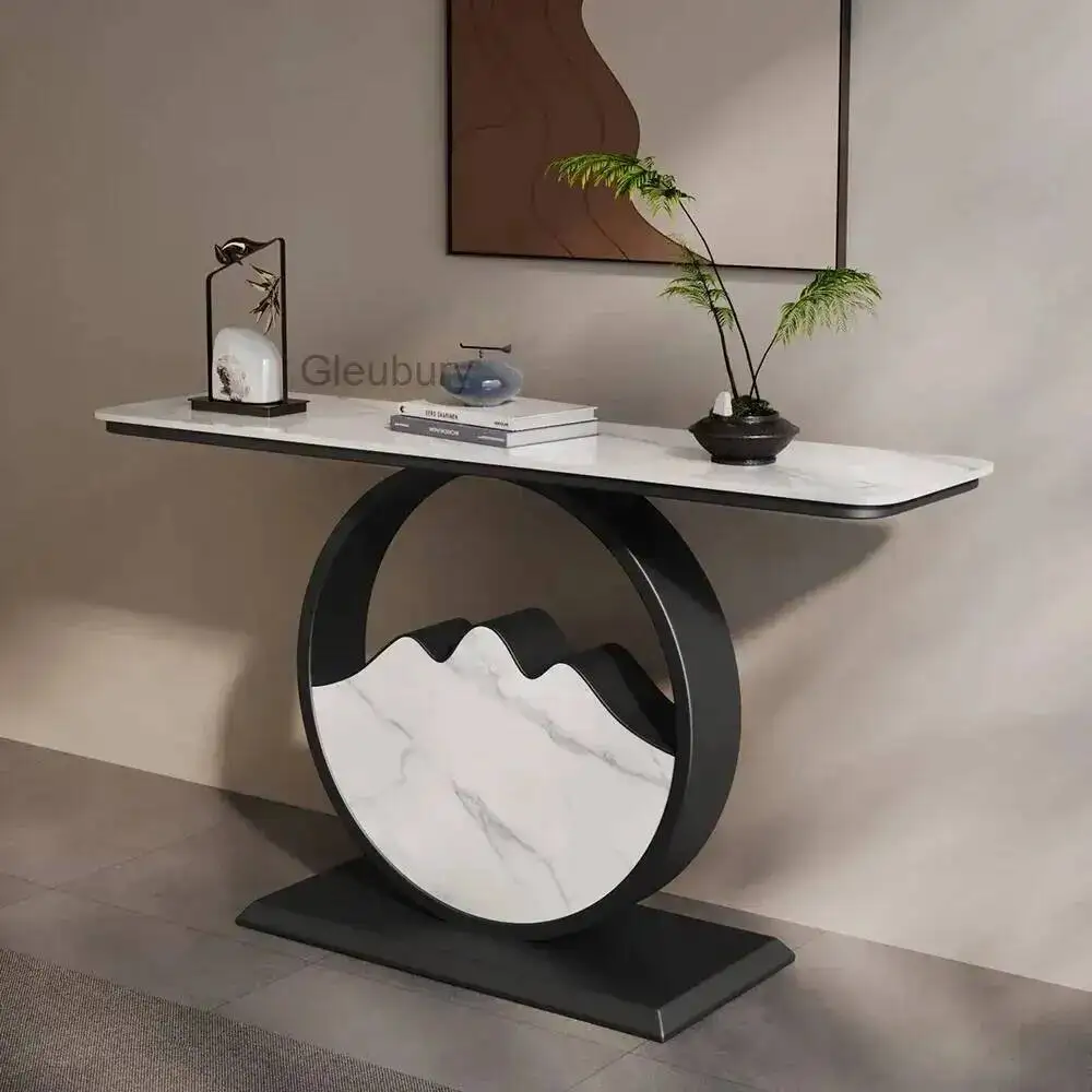 Mesa Consola Moderna y Elegante para Entradas, Mesa Consola Minimalista y Glamurosa, Mueble de Lujo para Sala de Estar