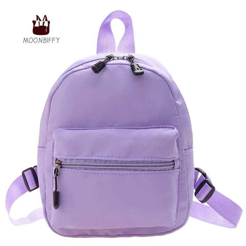 Fashion Nylon Mini Backpack Women Small Travel Bagpack Korea Style School Bag for Teenager Girls Back Pack for Woman