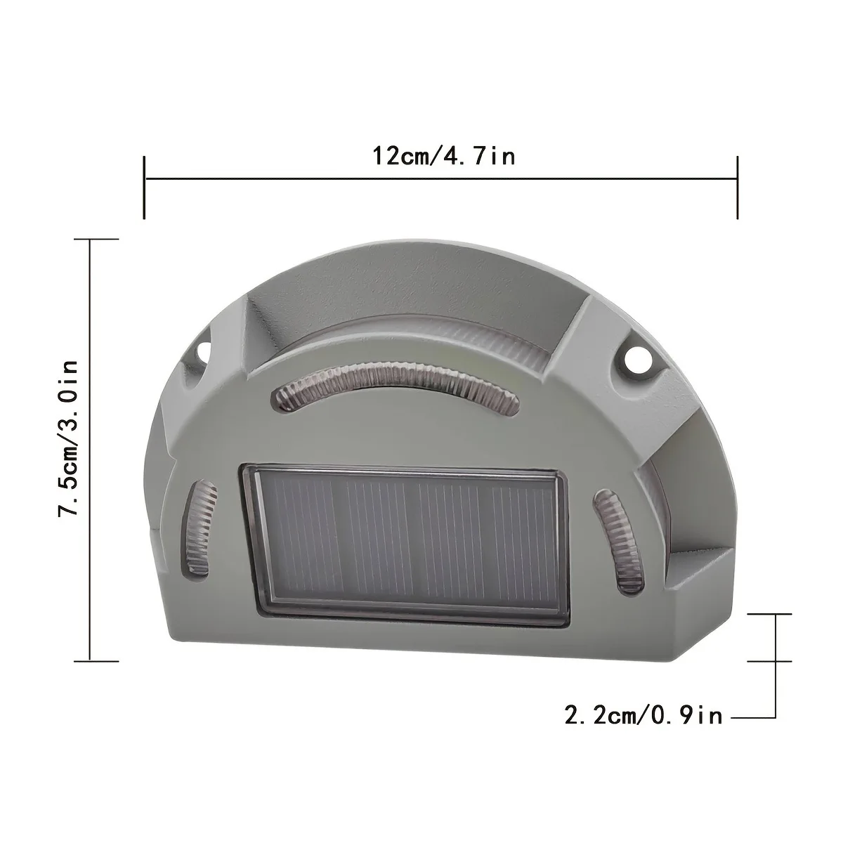 Solar Stair Step Light 2 Colors in 1 Outdoor Solar Deck Waterproof LED Driveway Marker Security Lamp Outside Pathway Garden Lamp