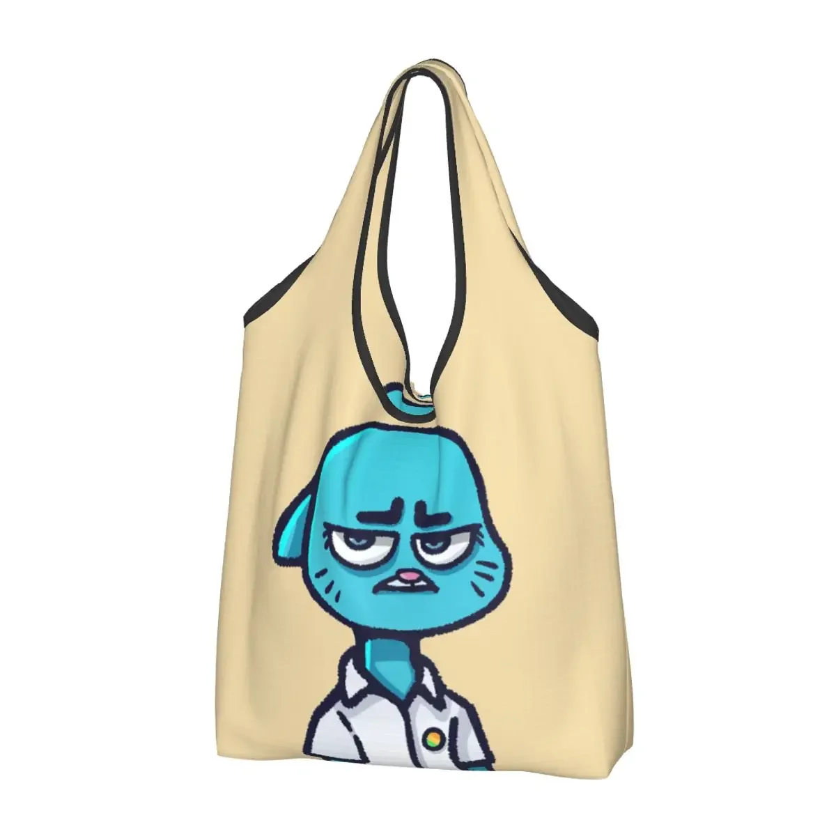 

Nicole Gumball Watterson Portable Tote Shopping Bags Foldable Shopper Bag Groceries Handbag Shoulder Bag