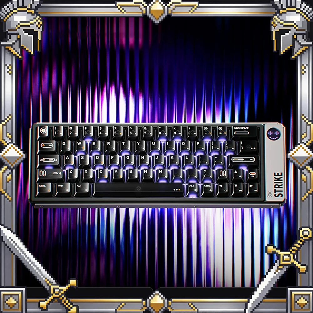 Teclado Mecânico AULA BOX63 com Interruptor de Efeito Hall, Teclado Gamer 8000Hz RT0.06ms, Teclado Magnético de Alumínio, Acessórios para PC