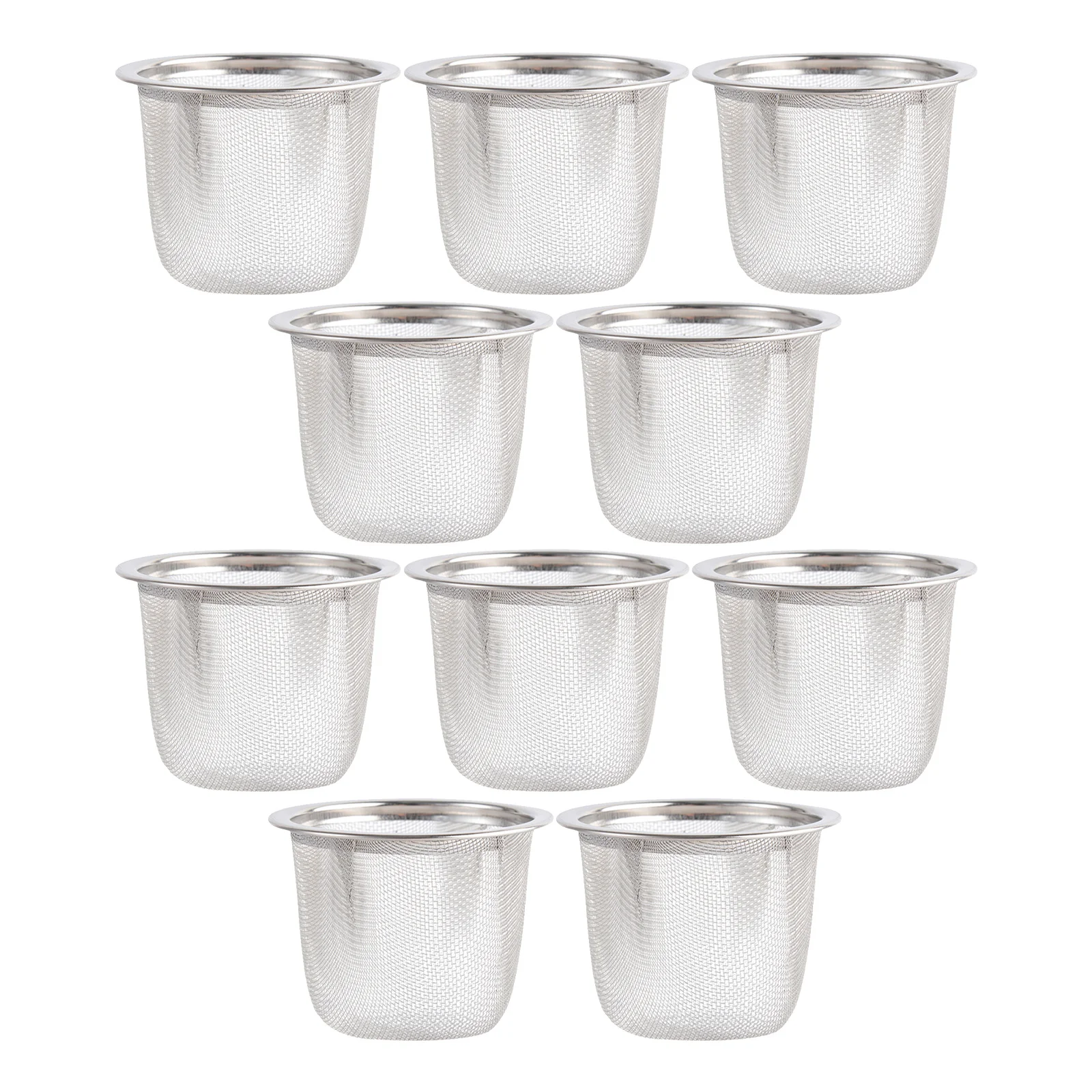 

10pcs Stainless Steel Strainer Fine Mesh For Loose Leaf Tea Heat Resistant Tea Infuser Kitchen Bar Tool