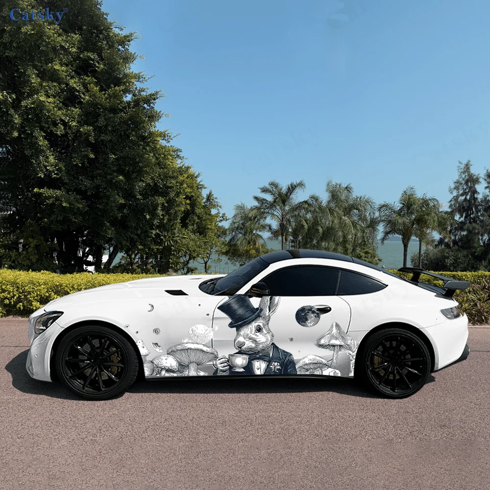 

Формальная одежда, кролик, напиток, автомобиль, виниловые наклейки, самоклеящаяся наклейка из ПВХ, подходит для грузовиков, внедорожников, Декор, автоаксессуары, подарок