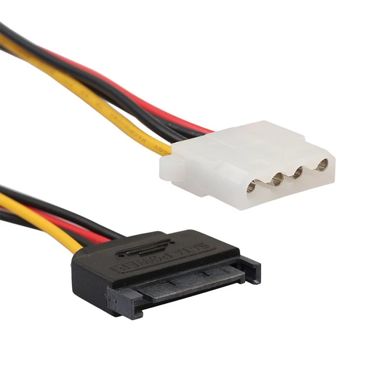 4Pin IDE หญิง15Pin SATA อะแดปเตอร์ชายสายสำหรับ PC คอมพิวเตอร์20ซม.