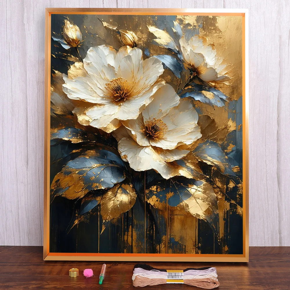 

Fantasy Flower Printed 11CT Cross Stitch DIY Embroidery Complete Kit Painting Knitting Sewing Handiwork Magic Different Counted