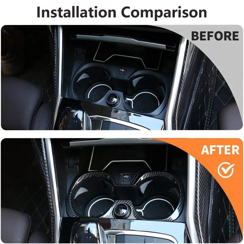 سيارة مركز وحدة التحكم كأس الماء حامل الإطار الديكور غطاء الكسوة لسيارات BMW 3 سلسلة G20 320d 320i 330d 330i 318i 325Li 2020-2022