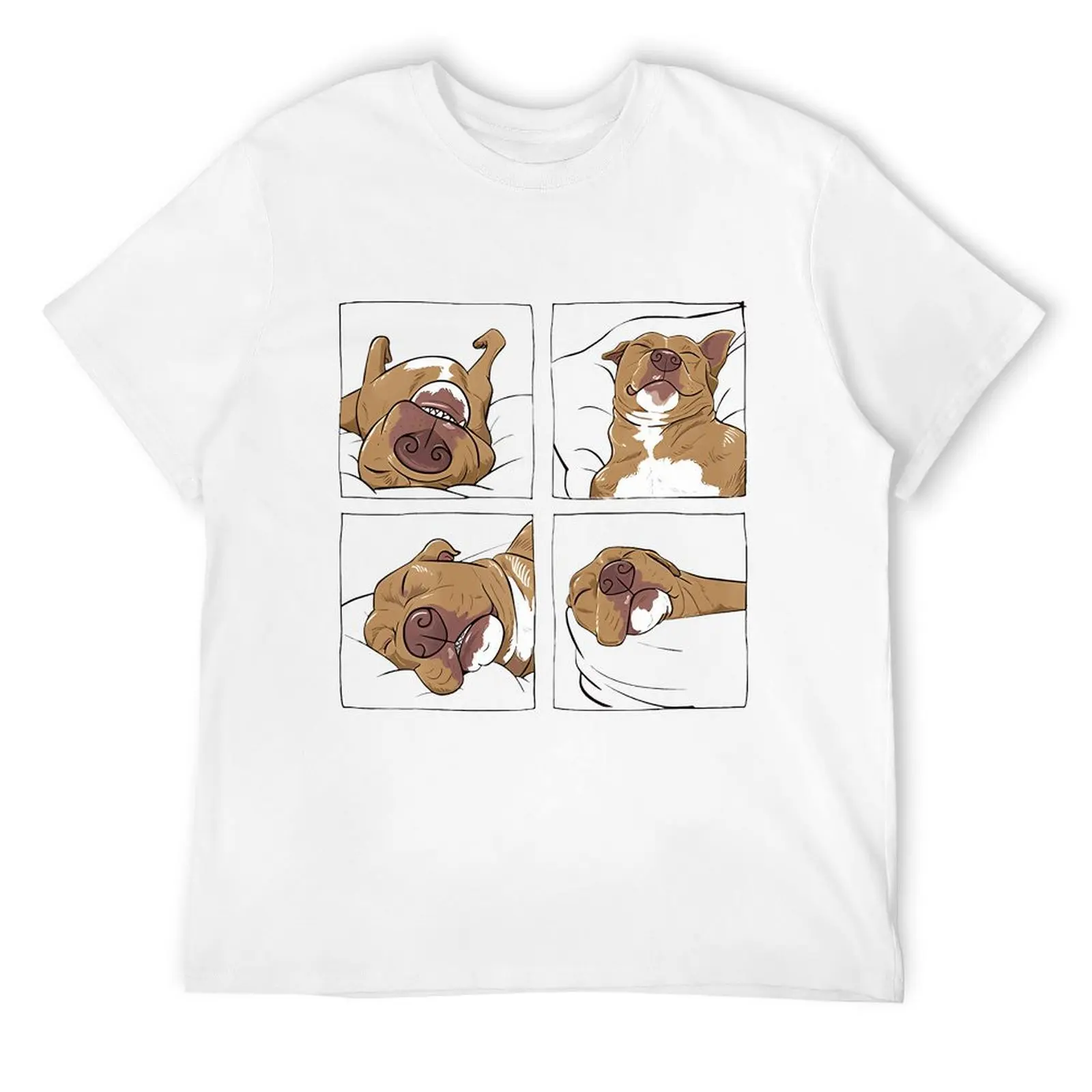 Funny Pitbull Lazy Gift For Dog Love Unisex T Shirts Graphic Cotton Streetwear Short Sleeve Birthday Gifts Vintage Style T-shirt