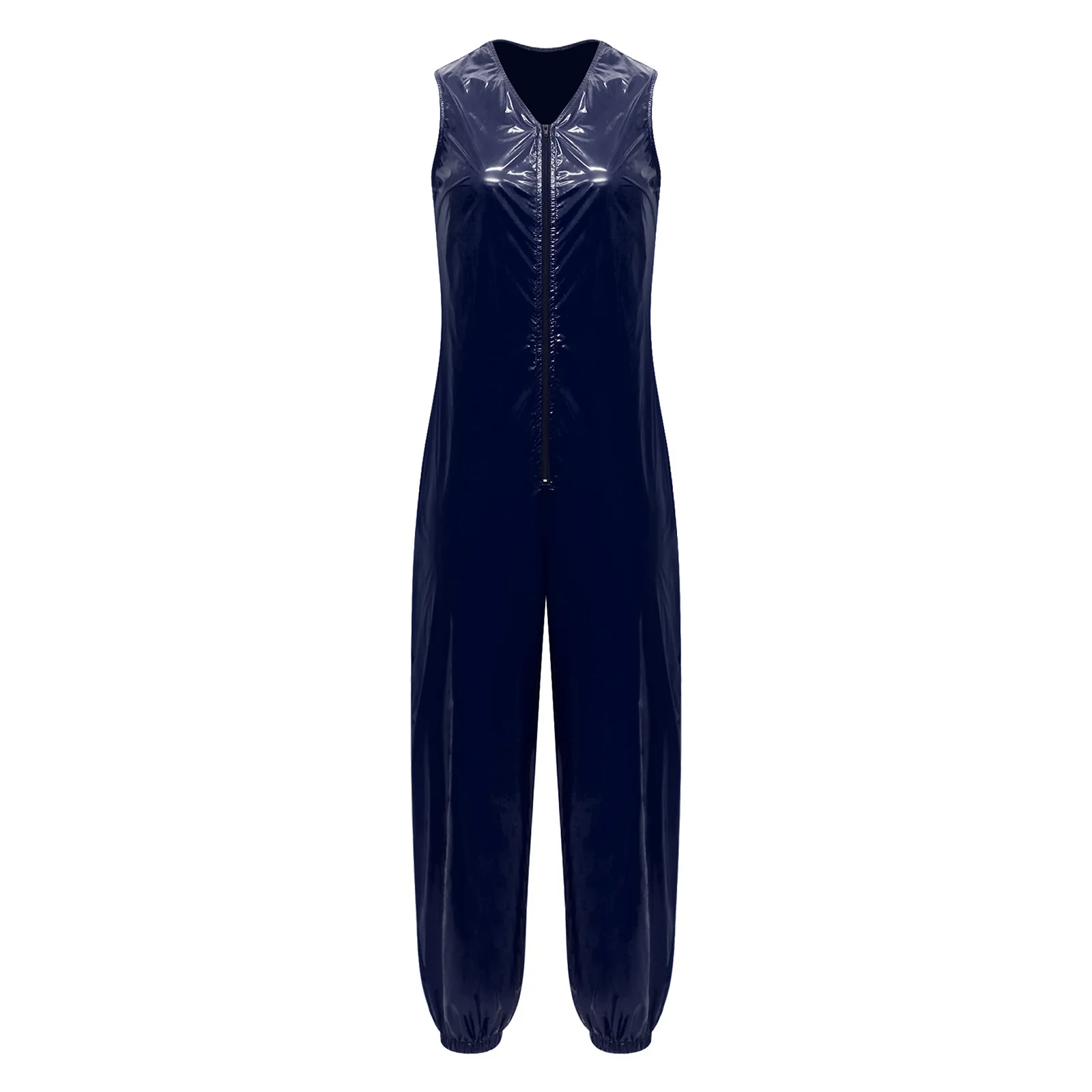 Unisex Erwachsenen Wasserdichter Windelüberzug Ärmelloser Reißverschluss-Bodysuit Elastische Beinöffnung Einteiliger Overall Anpassbarer Jumpsuit