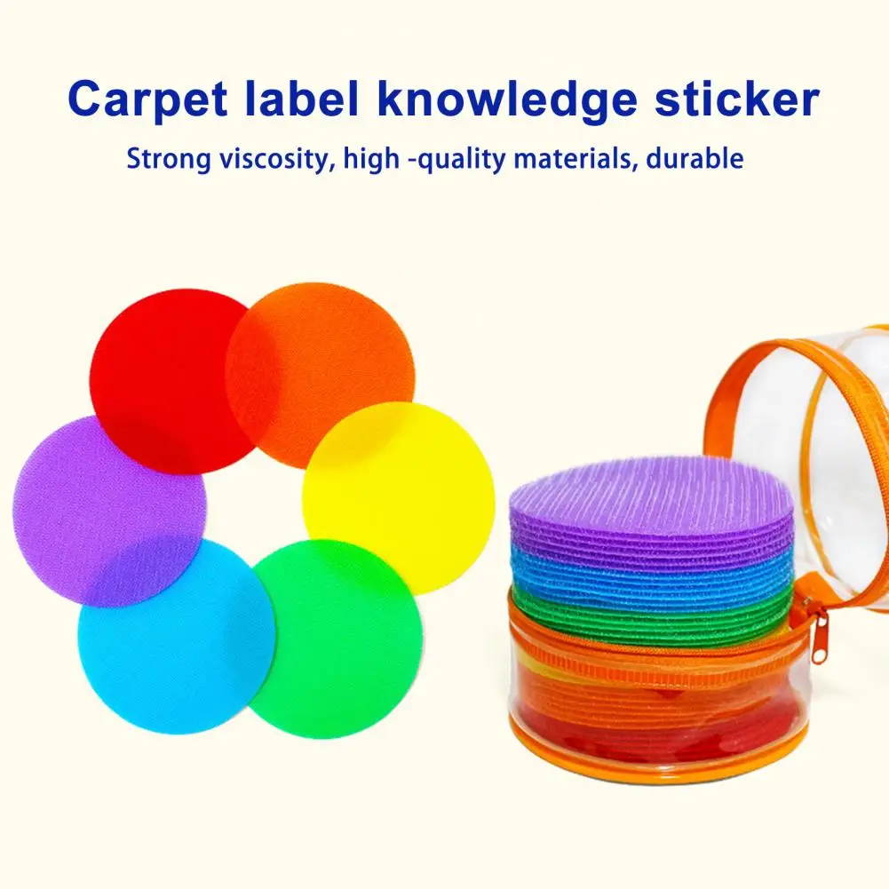 

36PCS Classroom Magic Mark Its Sitting Carpet Spots to Educate Colorful Marker Round Carpet Stickers for Baby Room Decoration