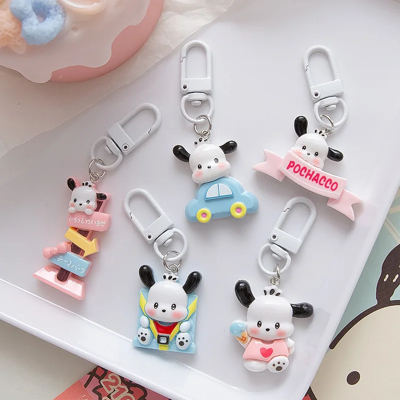 Sanrio Hello Kitty Cute Cartoon Keychain Melody Kuromi Student Cute Popular Accessories Bag Keychain Surprise Gift Free Shipping