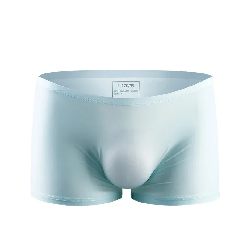 5 個のアイスシルクメンズブリーフ、メンズボクサー、ワンピース、ノンマーキングユース、薄い通気性のあるミッドライズボクサー