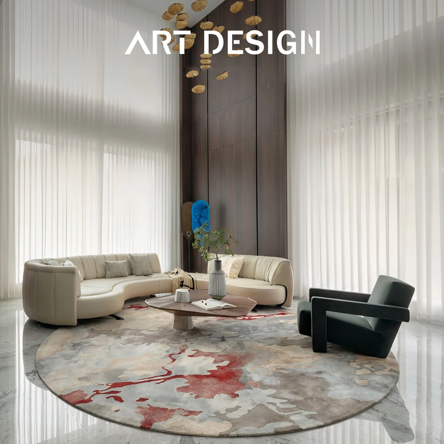 Simple Retro Round Wool Carpet Handamde Customize Thick Area Rug Soft Cloakroom Bedside Mat Large Bedroom Round Rug Light Luxury