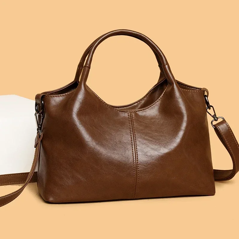 

Zipper Pu Sewing Thread Soft Tote Bags Solid Interior Compartment 2025 Hot Sale Bags for Women Large Capacity Women's Handbags