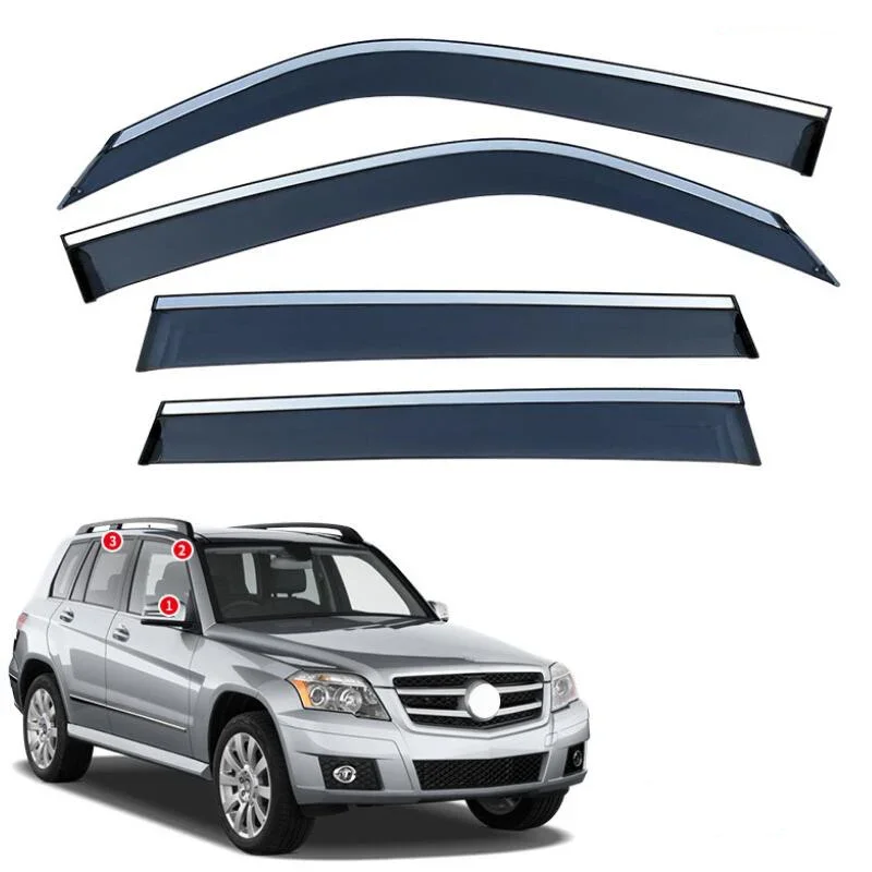 Window Visor Side Window Deflector Rain Guard Awnings & Shelters For Mercedes-Benz GLK Class X204 2008 2009 2010 2011 2012 -2015