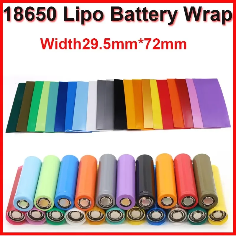1000pcs PVC Heat Shrink Tubing Battery Wrap For 18650 Lithium Battery Heat Shrink Tube Assorted Kit Self-Adhesive Insulator