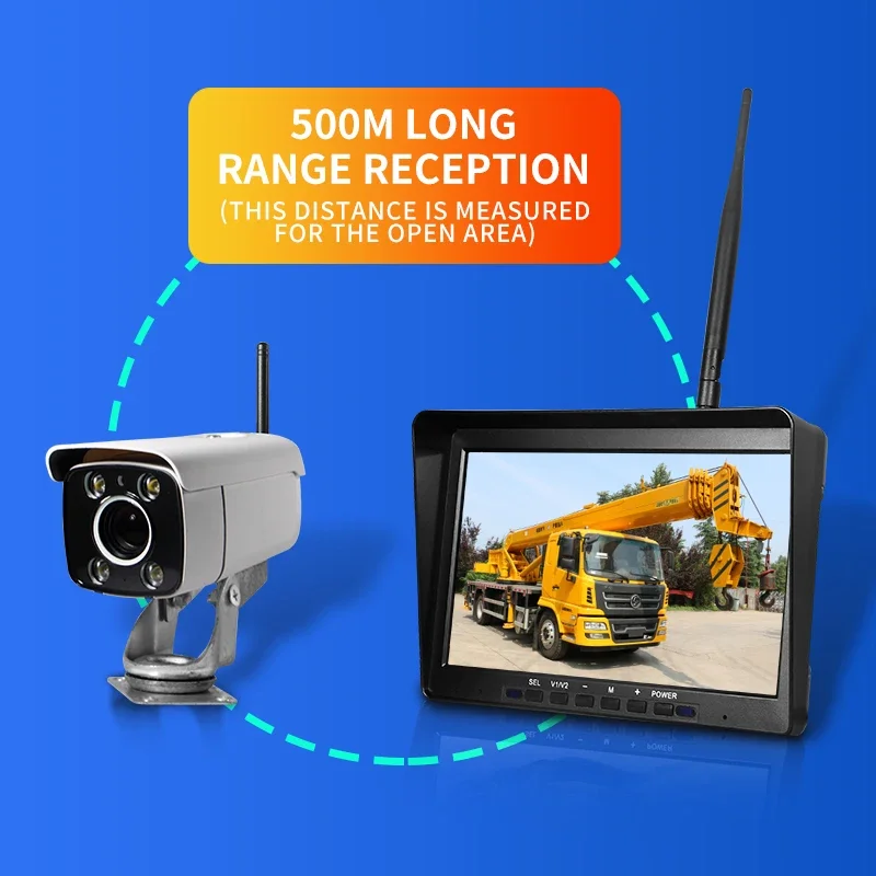 HD 1080P Digital DVR Camera 10.1 Inch Kit Amplifier 30X Zoom in Zoomy Wireless Camera for Tower Crane Harvester RV Truck