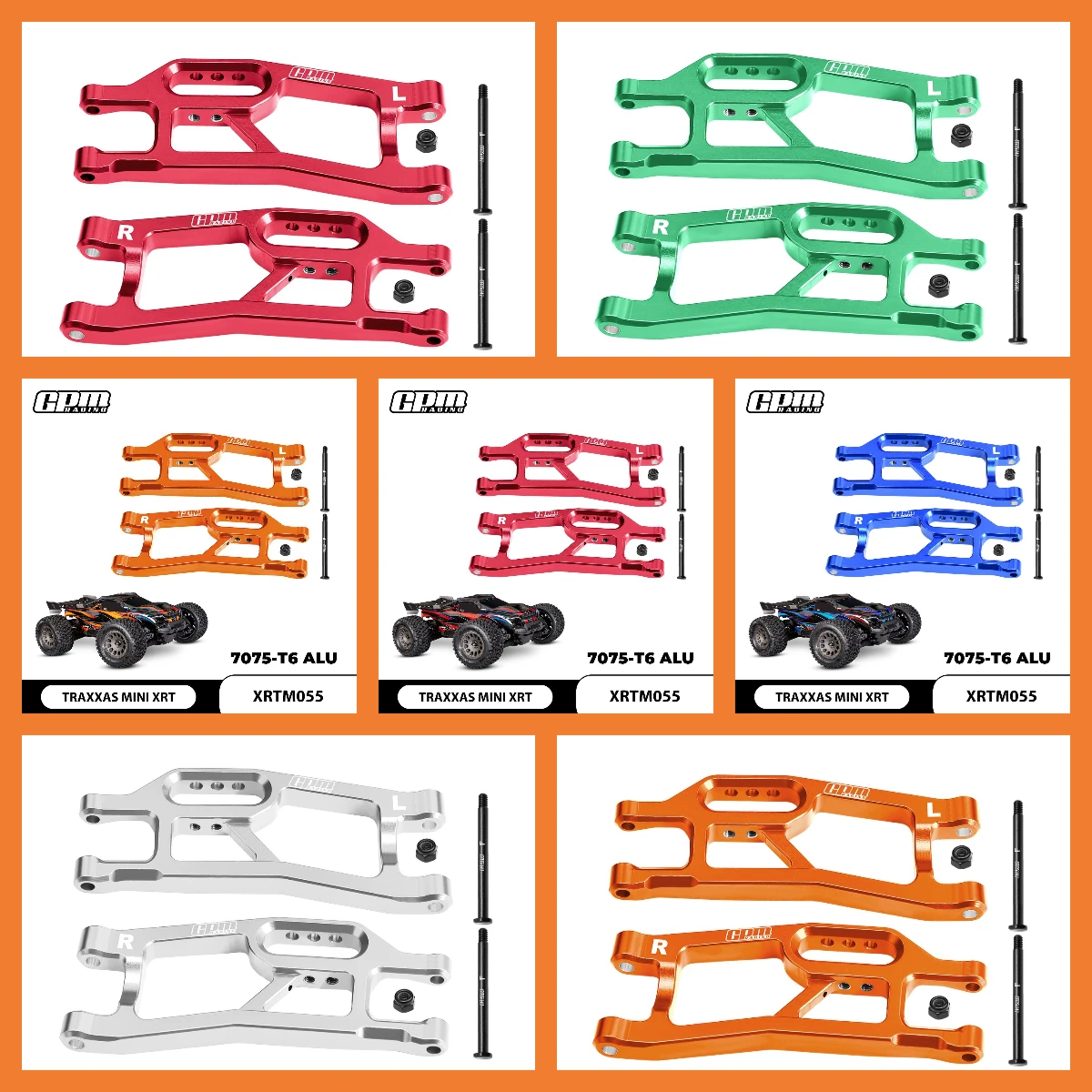 

GPM 7075 Alloy Front Lower Suspension Arms For TRAXXAS Mini XRT VXL 3S 10725