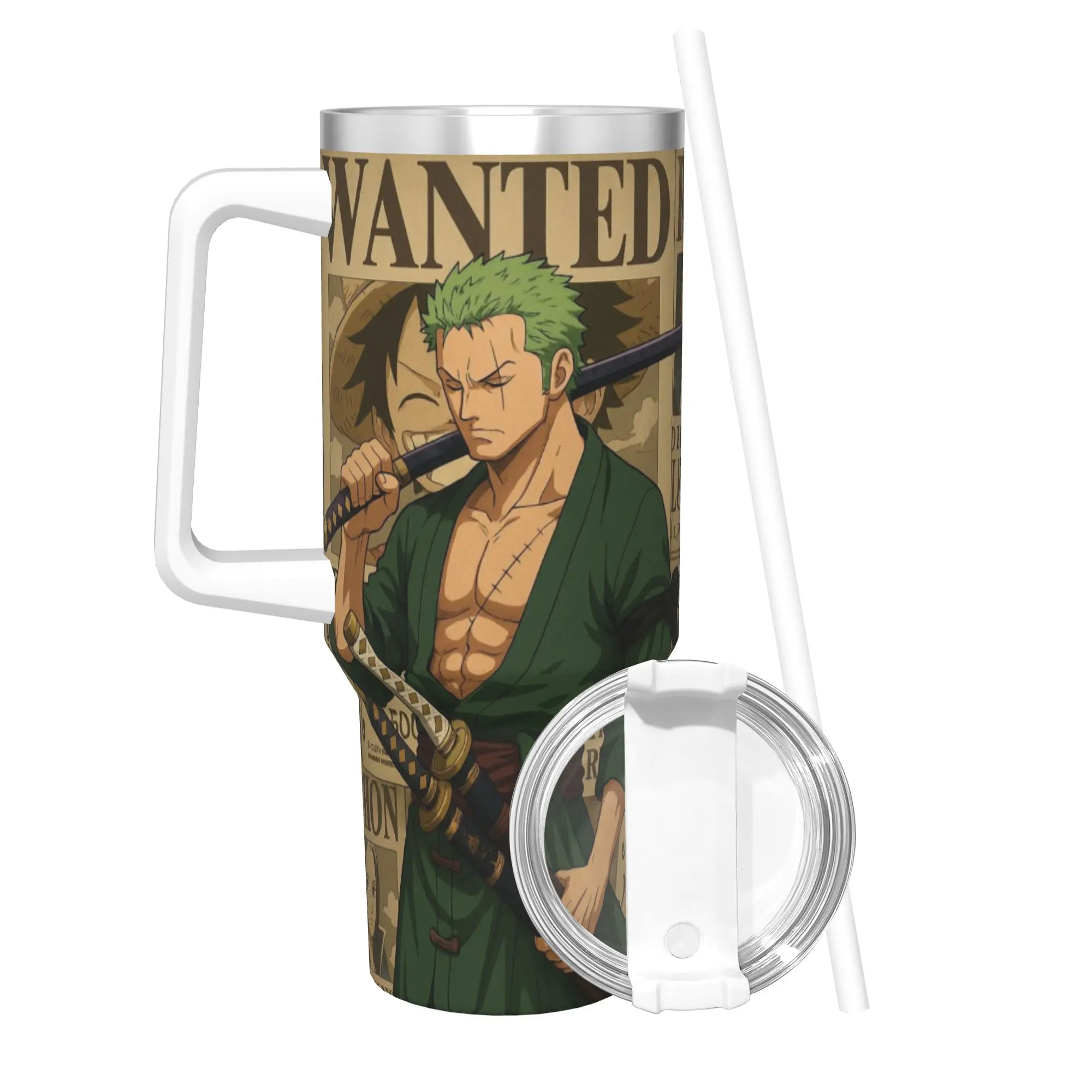 

Fanart Zoro стакан с вакуумной изоляцией кофейные чашки термос офисная домашняя кружка горячий холодный напиток 40 унций