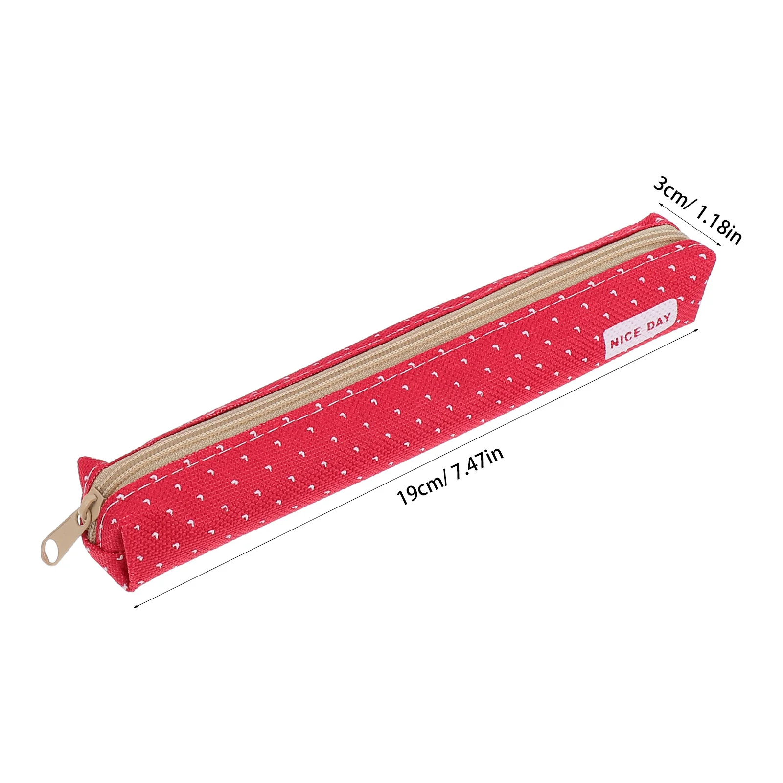 3 قطع من حقيبة أقلام الرصاص اللطيفة: حقيبة أقلام قماشية بلون الحلوى للقرطاسية المدرسية ومفاتيح المكياج والعملات المعدنية وسماعات الأذن وتنظيم محمول #3