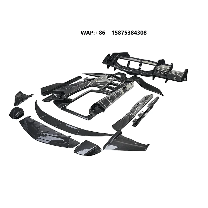 For  Revuelto Dry Carbon Fiber Front Lip Bumper Side Skirt Splitter Fender Wing Hood Rear Diffuser Body Kits