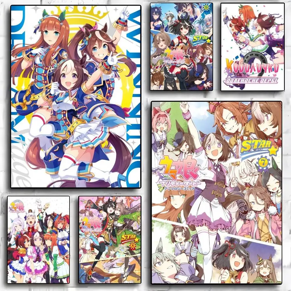 Anime U-Umamusume Poster Hochwertiger Druck Home Decor Wandkunst Wandbild Zimmer Bar Dekoration