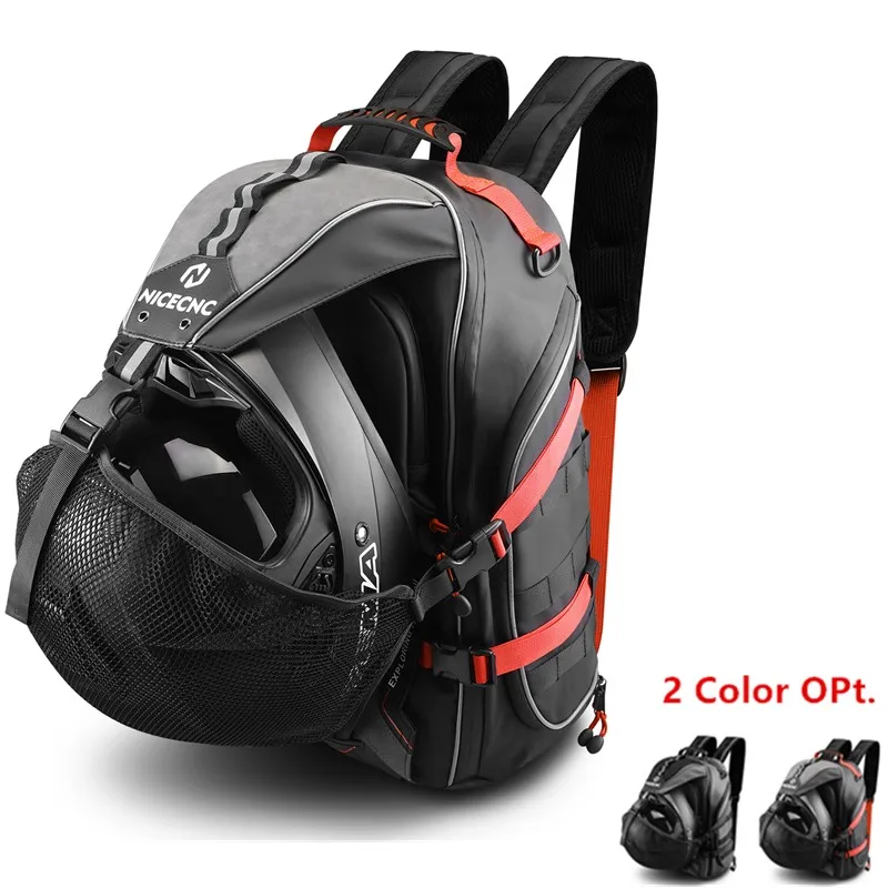 

NICECNC 35L Motorcycle Backpack Motorcyclist Outing Water Resistant Motorbike Bag with Helmet Net Motorcross Cycling Backpack