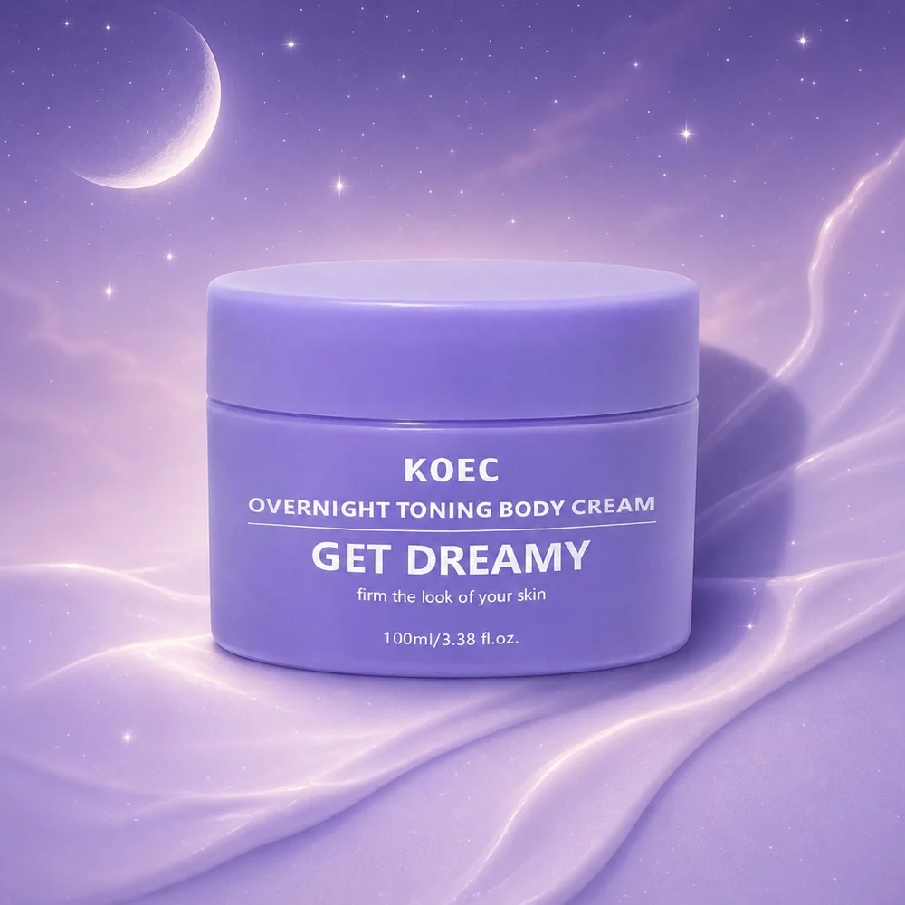 US Local KOEC Overnight Toning Body Cream, Moisturizing Firming Body Lotion, Full Body Skin Care, Dry Skin Hydration, Smooth Looking Skin Care, 100ml