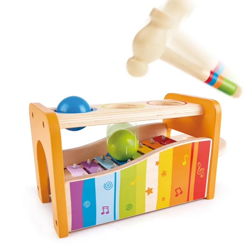 ชุดเครื่องดนตรีเคาะจังหวะ 2 in 1 รุ่น Early Melody Percussion Table ไซโลโฟนขนาดเล็ก ของเล่นเสริมพัฒนาการด้านประสาทสัมผัส ทำจากไม้ แบบมอนเตสซอรี่ ชุดไซโลโฟน ของเล่นเสริมพัฒนาการ