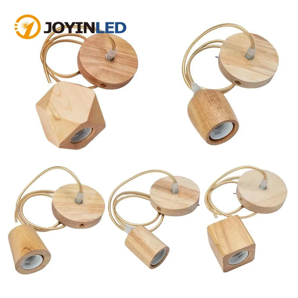 

1 шт., деревянная люстра, лампа E27, основание, деревянные подвесные светильники для спальни, дома, гостиной, декор, натуральный цвет, подвесные светильники, светильник