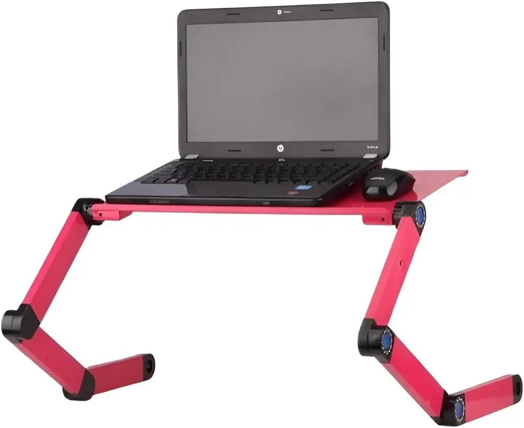 

Регулируемый стол для ноутбука, портативная подставка для охлаждающего подноса (420x260 мм, розовый)