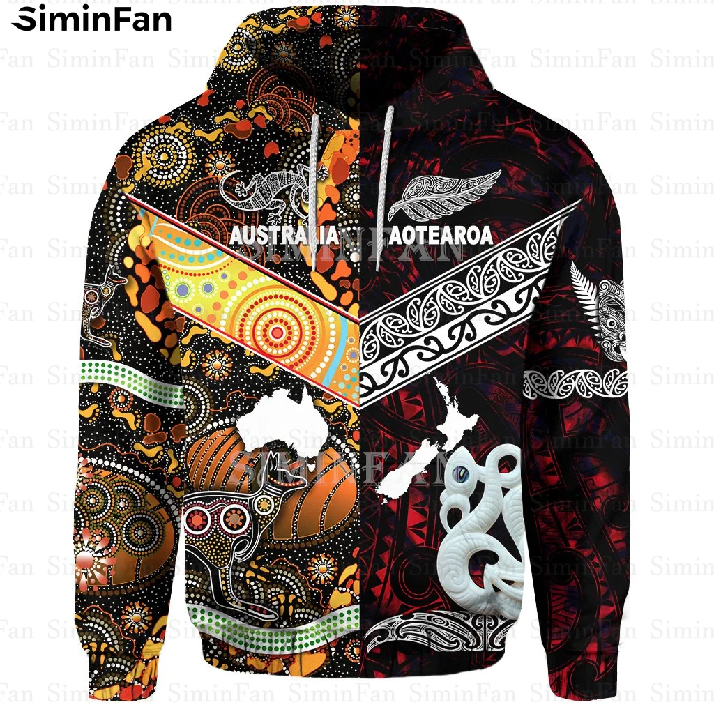 New Zealand Maori Aotearoa Australia 3D Printed Mens Hoodies Zipper Jacket Male Hooded Pullover Casual Sweatshirt Female Coat 02