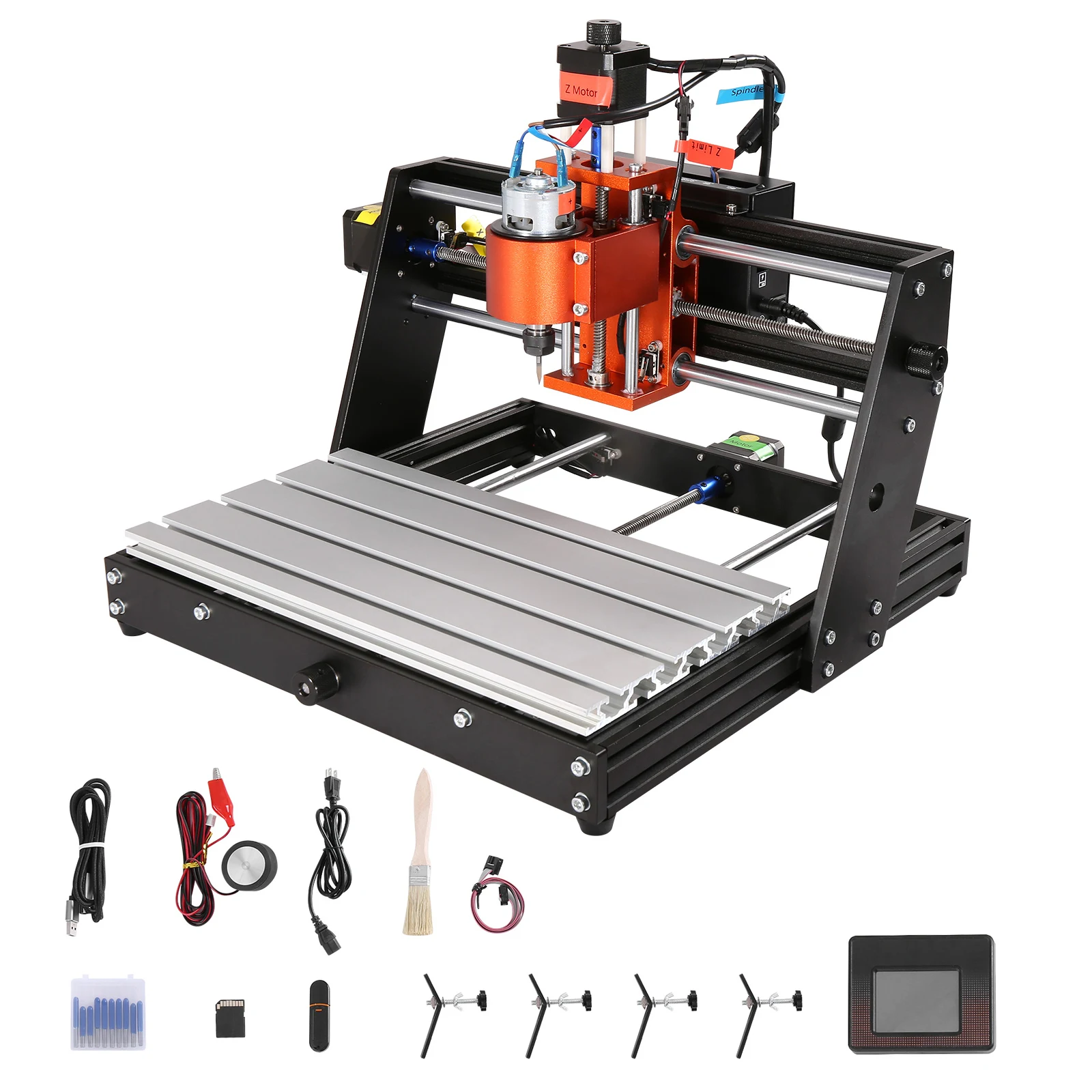 SucceBuy 3 Axis CNC Router Machine GRBL Control Wood Engraving Carving Milling Machine Kit for Wood Acrylic MDF PVC Plastic Foam