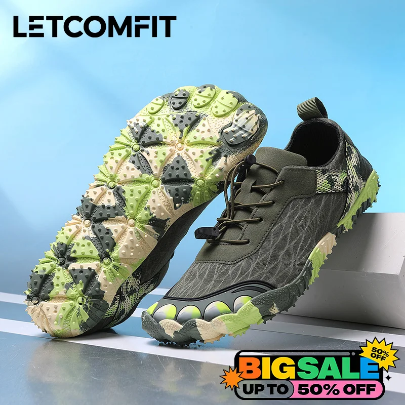 Atmungsaktive Trail-Wasserschuhe für Herren und Damen, Barfuß-Grip-Sohle, Leichtgewichtig, Breiter Zehenbereich, Zero Drop Schwimmschuhe für Surfen, Yoga, Tauchen