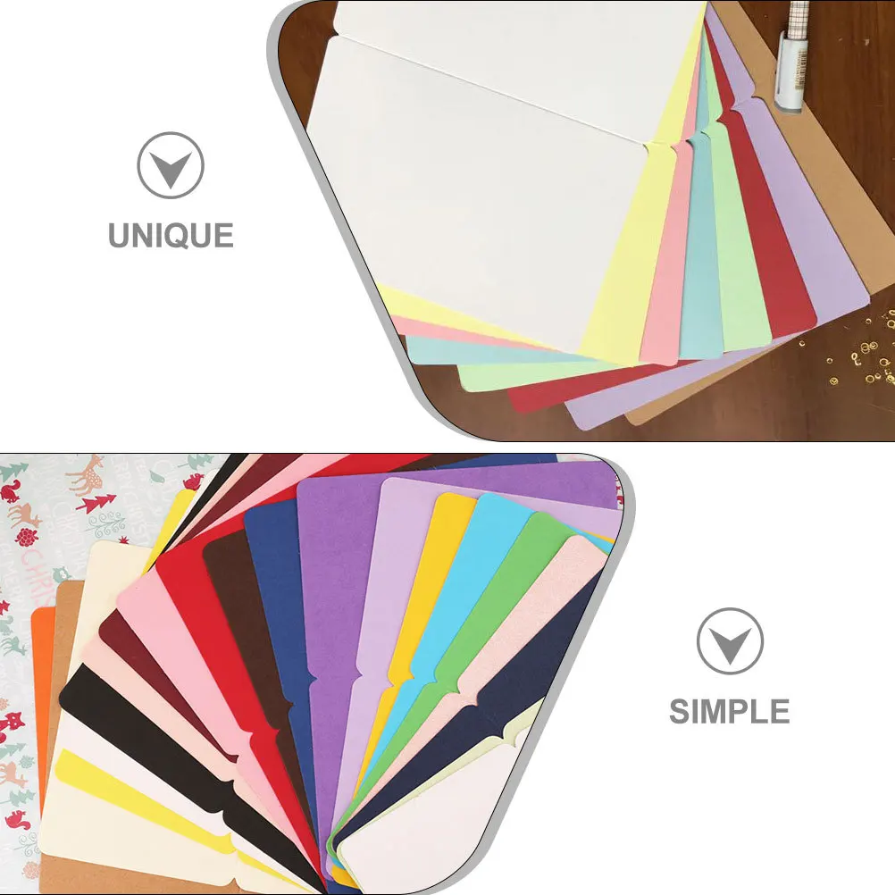 

50Pcs Blank Blessing Cards Sturdy Colored Message Cards for Gifts Festivals Parties DIY Greeting Card Bulk Decoration