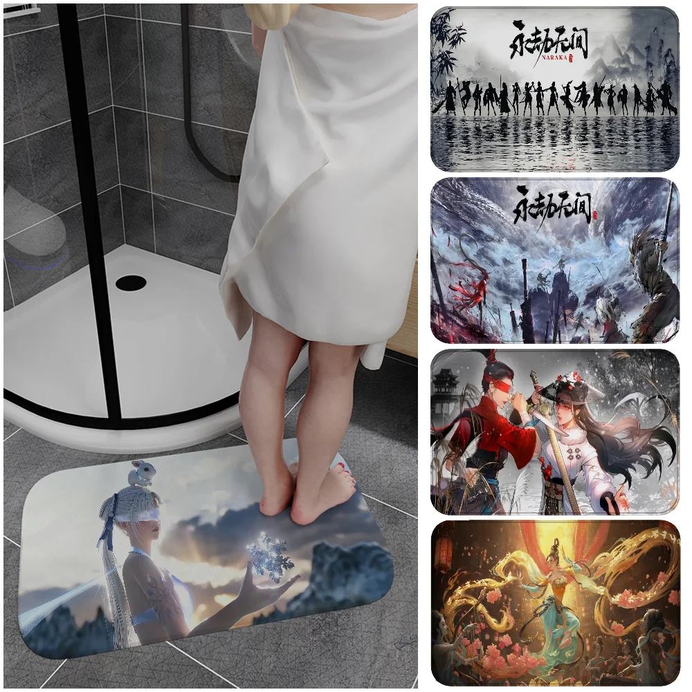 

1PC Naraka Bladepoint Floor Mat Entrance Door Mat Washable Non-Slip Living Room Sofa Chairs Area Mat Kitchen Welcome Doormat