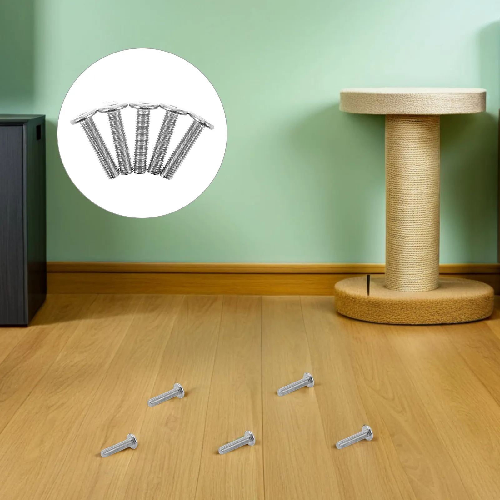 

20 шт. сменных винтов для кошачьих комплексов, резьбовые болты M8x35, винты с шестигранной головкой, соединительные болты для мебели, для кошачьих лазалок