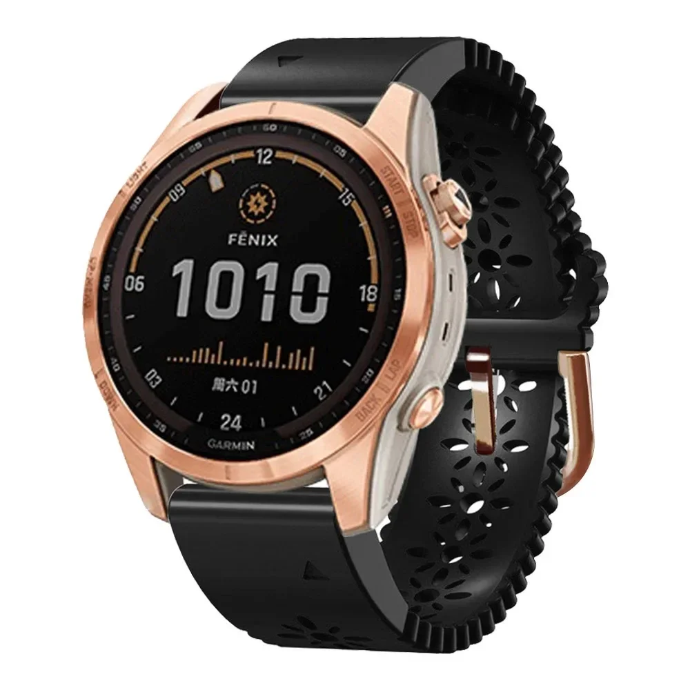 Ремешок для наручных часов 20 мм для Garmin Fenix 7S 6S Pro 5S Plus Quickfit Bands Epix Pro Gen 2 42 мм, силиконовый браслет, умный ремешок для часов