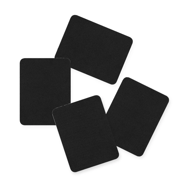 4 Stück schwarze Reparatur-Aufnäher zum Aufbügeln für Kleidung, DIY-Nähstoffe, Jacken, Aufnäher für Hüte, Rucksäcke, Jeans, Kinderkleidung – Detail 5