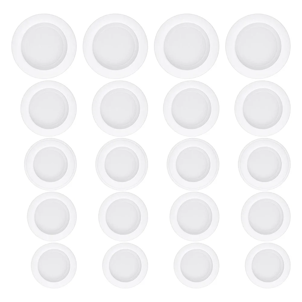 

20pcs Piggy Bank Bottom Covers Stoppers Lids Plastic Replacement White Closure Kids Saving Box Plugs Durability Fits