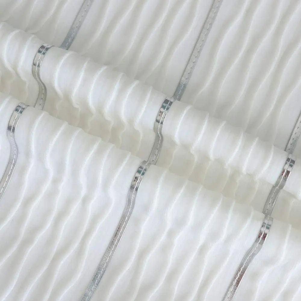 As melhores ofertas branco jacquard onda capa de almofada veludo capa de almofada rede sofá quarto lance fronhas 18x18 Polegada