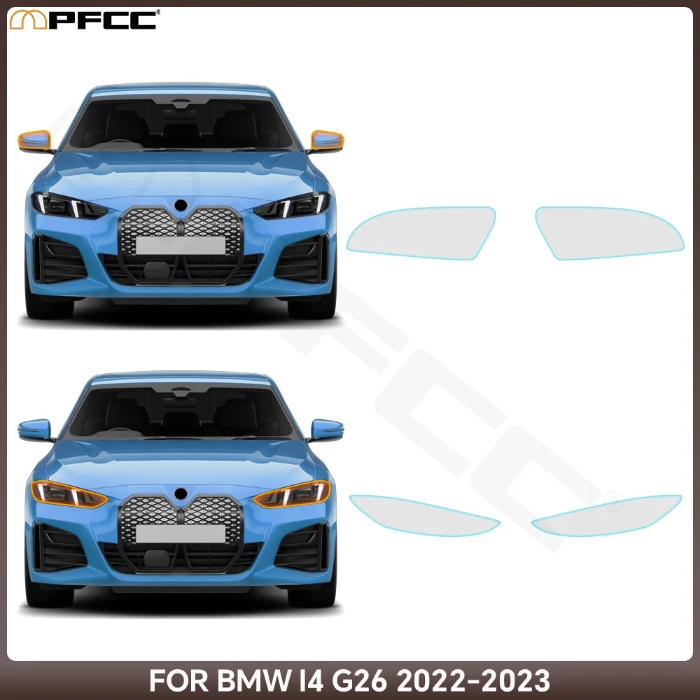 

For BMW I4 G26 2022-2023 PPF Clear B Pillars Headlight Car Paint Protection Film Pre Cut TPU Accessories Transparent Kit