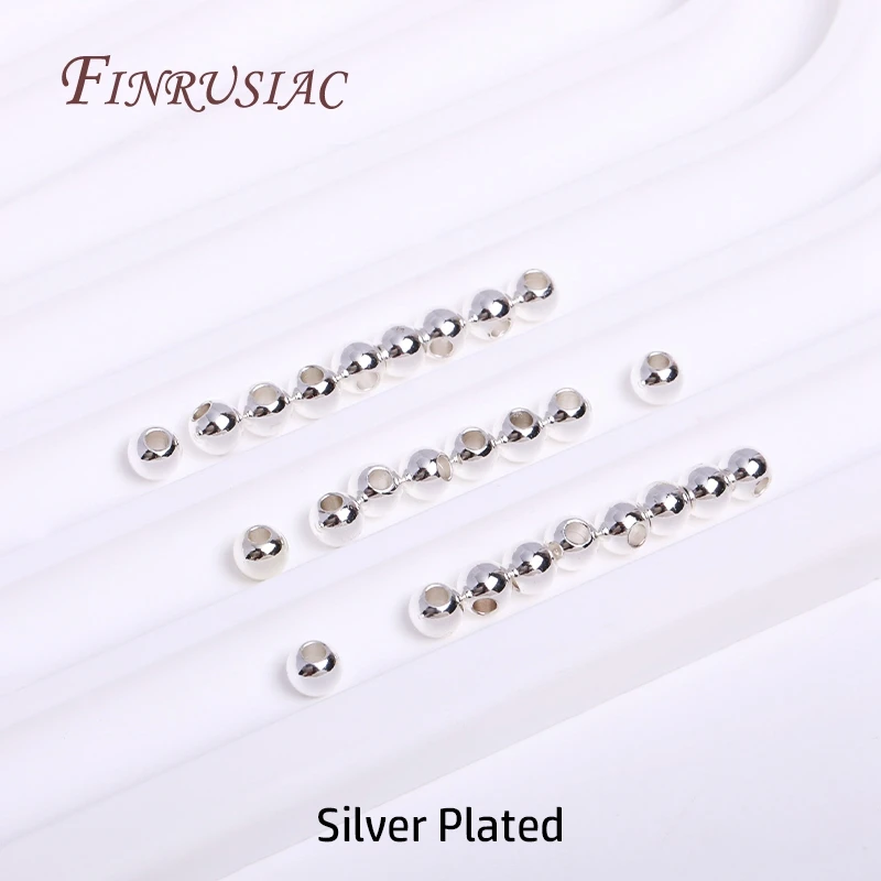 2/2.5/3/4/5/6MM Ronde Naadloze Kralen 14K Vergulde Metalen gladde Spacer Kralen Voor Armband Hoge Kwaliteit DIY Sieraden Accessoires