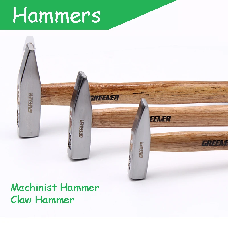 

Machinist Hammer Claw Hammer Limewood Handle Fiber Handle High Carbon Steel Maintenance Tools 200G, 300G, 500G.