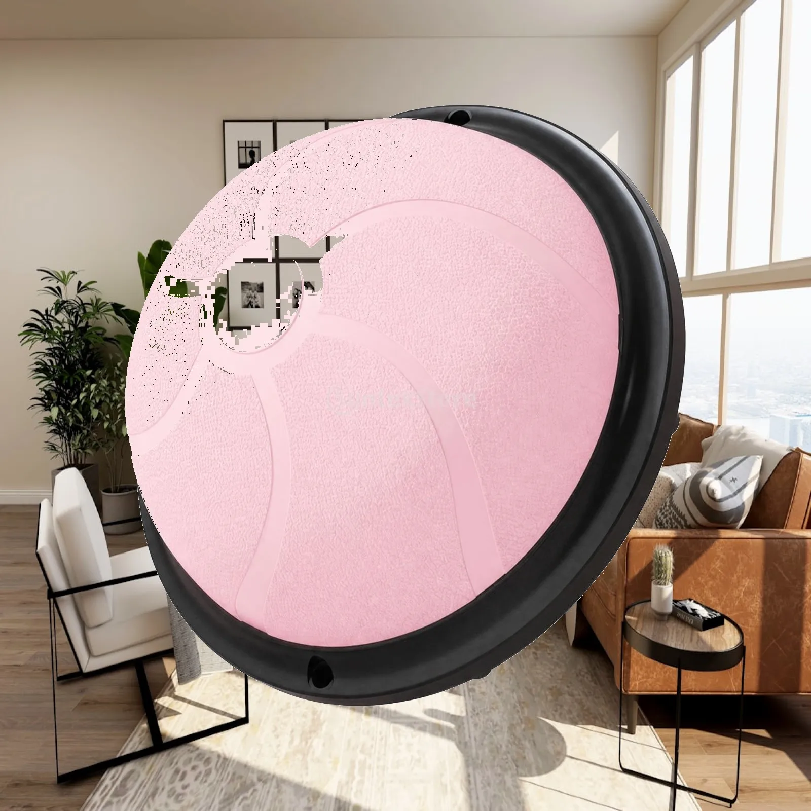 Inflatable Balance Ball Trainer Semi Sphere Stability Board for Pilates Yoga Home Gym Exercise Equipment with Pump and Bands