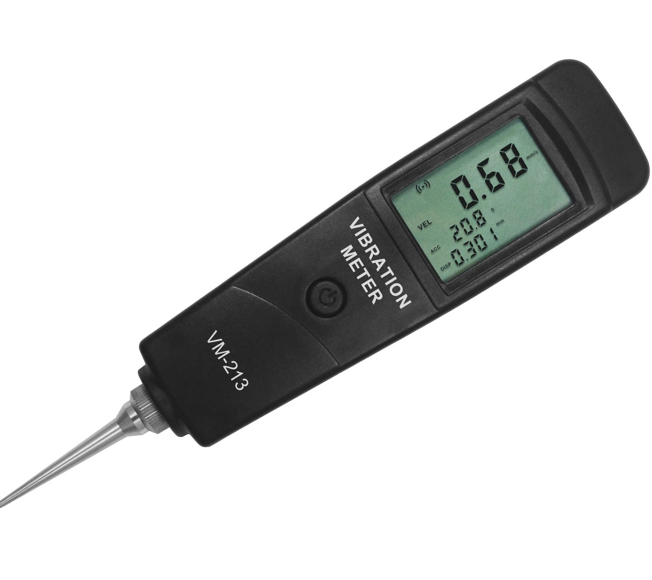 Baterai Lithium Power Supply dan Transduser Piezoelektrik Pen Type Vibration Meter VM-213