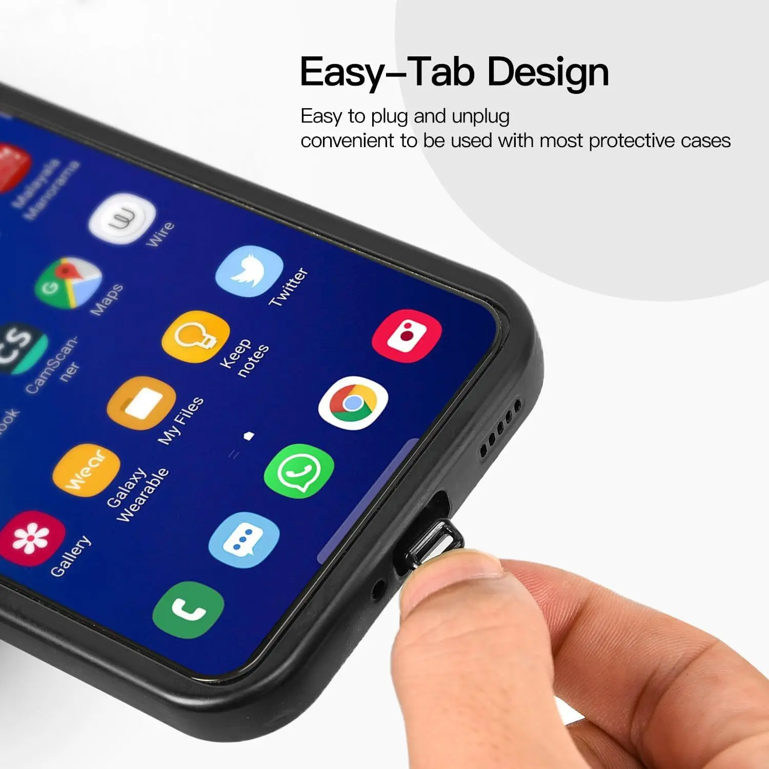 مجموعة قابس غبار الهاتف، غطاء قابس الغبار USB C، الحبل وفرشاة التنظيف، منظف منفذ الشحن