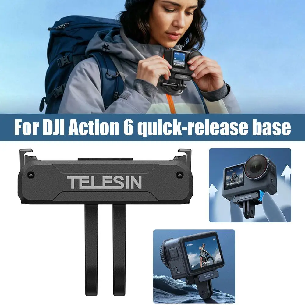   Adapter szybkozłączny do DJI Osmo Action 6, magnetyczna podstawa dwuklaurowa do mocowania kamery sportowej, uchwyt F5S2