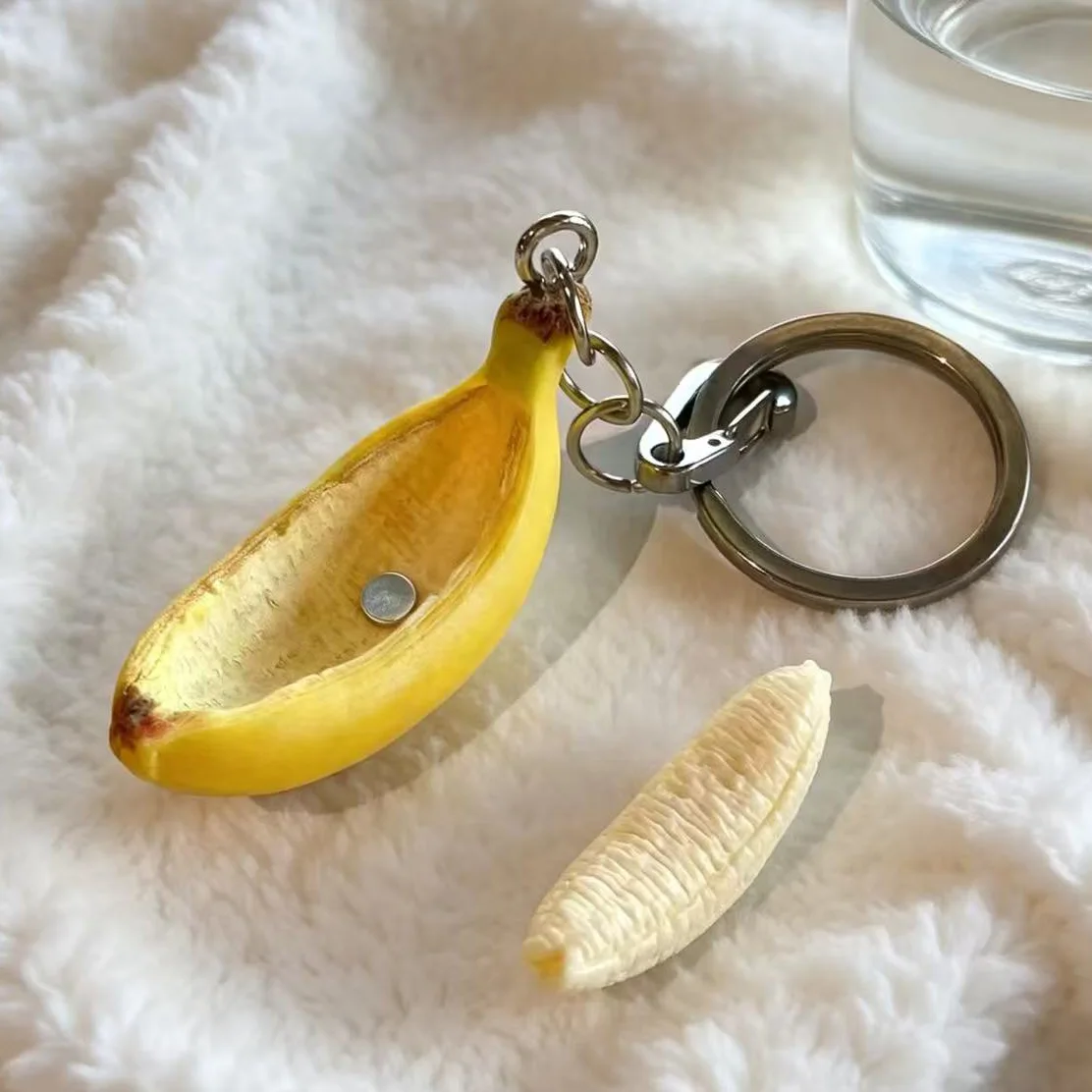 Funny Cute Keychain Gift Mini Fruit Pendant Novelty Bag Charm for Women Girls Friends Birthday Present